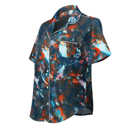 Ghenie's Whirl on a Women's Short Sleeve Pajama Top