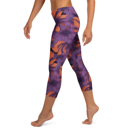 Plum Ignition on a Capri Leggings