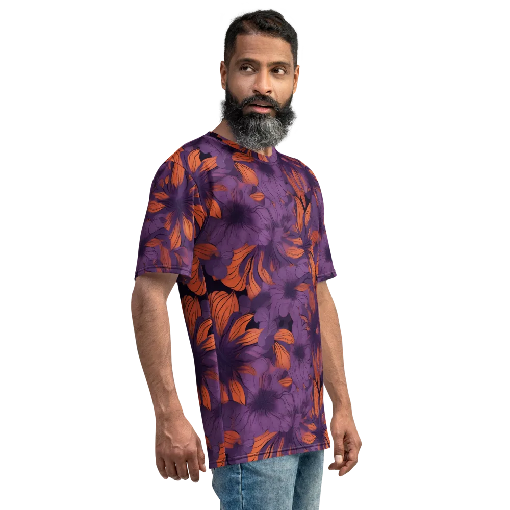 Plum Ignition on Men's Crew Neck T-Shirt — Right