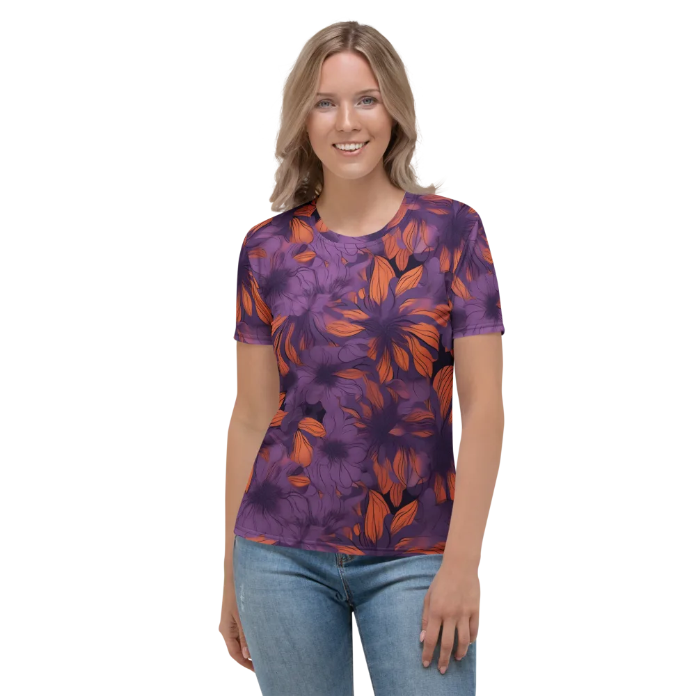 Plum Ignition on Women's Crew Neck T-Shirt — Front