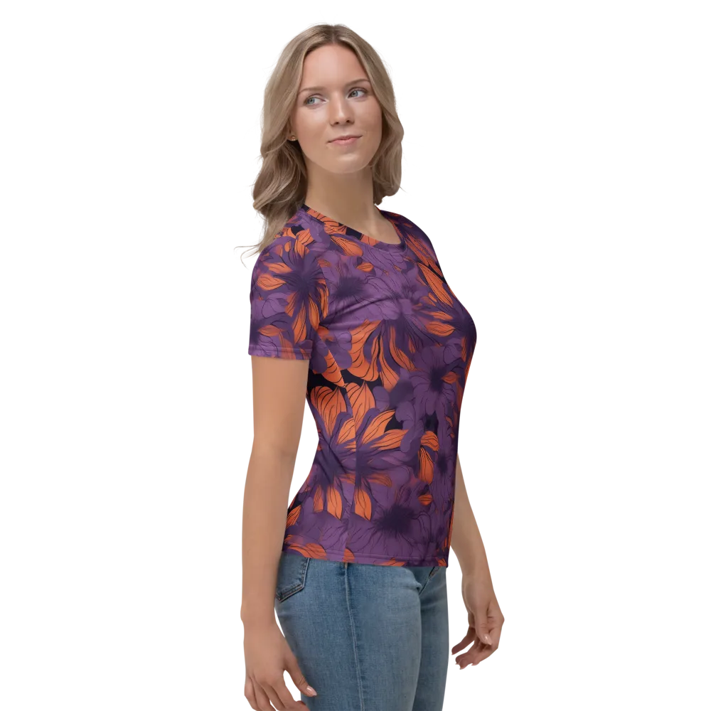 Plum Ignition on Women's Crew Neck T-Shirt — Right