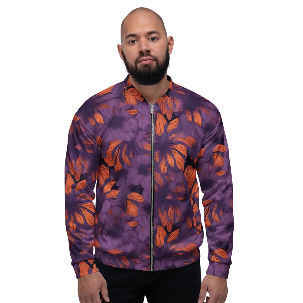 Plum Ignition on Bomber Jacket — Front
