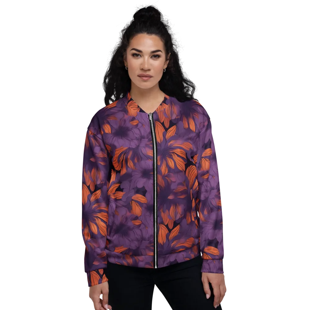 Plum Ignition on Bomber Jacket — Front
