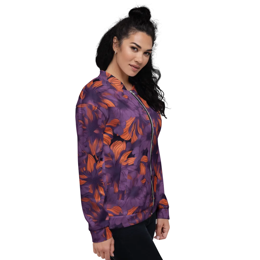 Plum Ignition on Bomber Jacket — Right