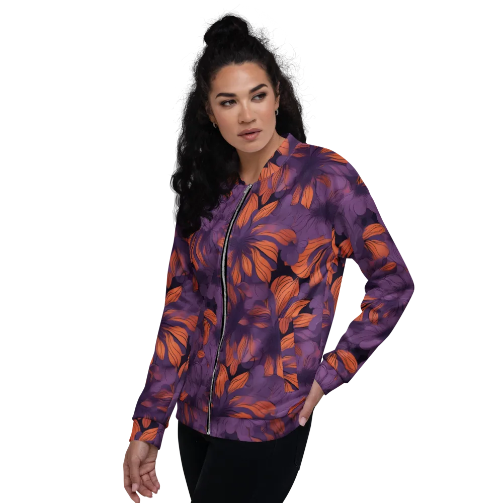 Plum Ignition on Bomber Jacket — Left