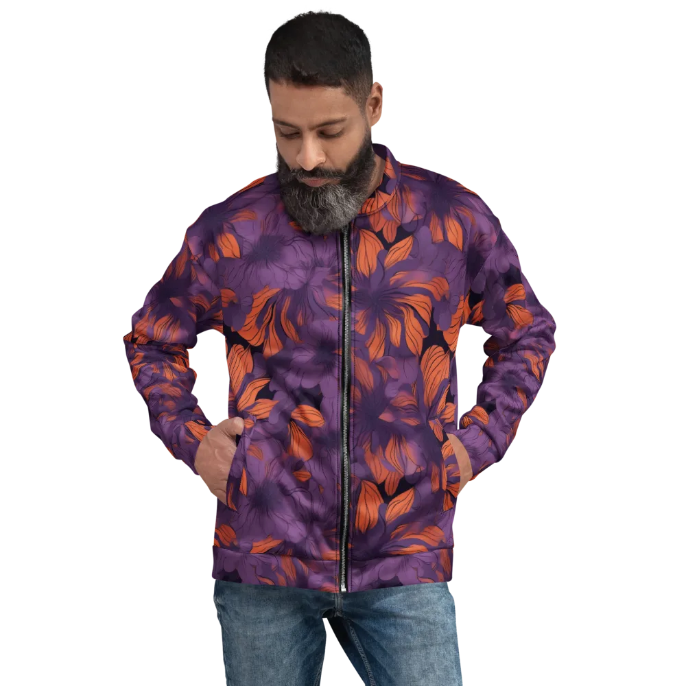 Plum Ignition on Bomber Jacket — Front
