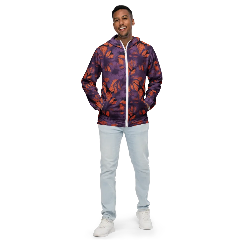 Plum Ignition on Men's Windbreaker — Front