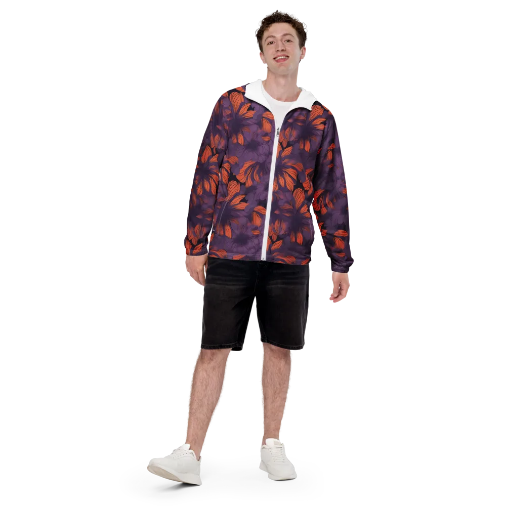 Plum Ignition on Men's Windbreaker — Front