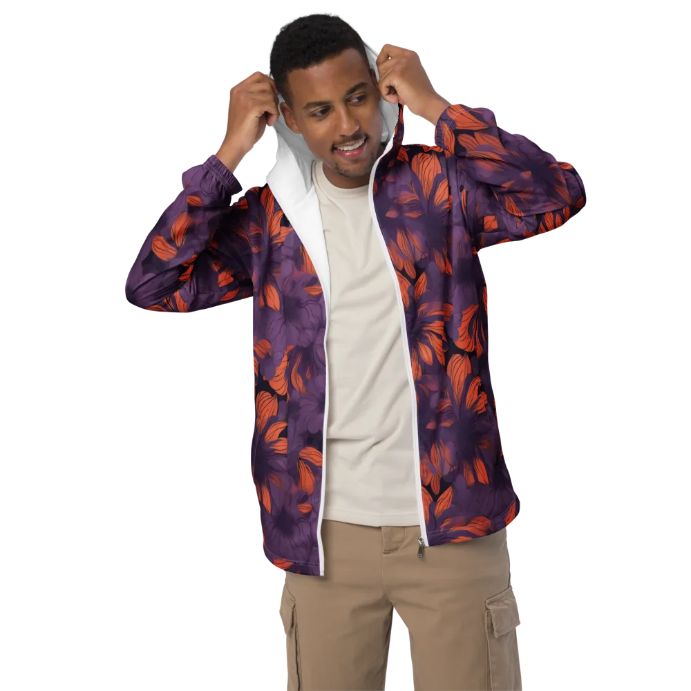 Plum Ignition on Men's Windbreaker — Front