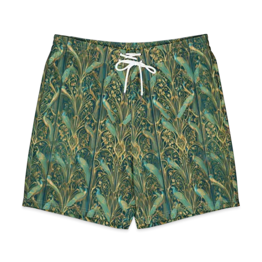 Peacock Nouveau on a Men's Board Shorts