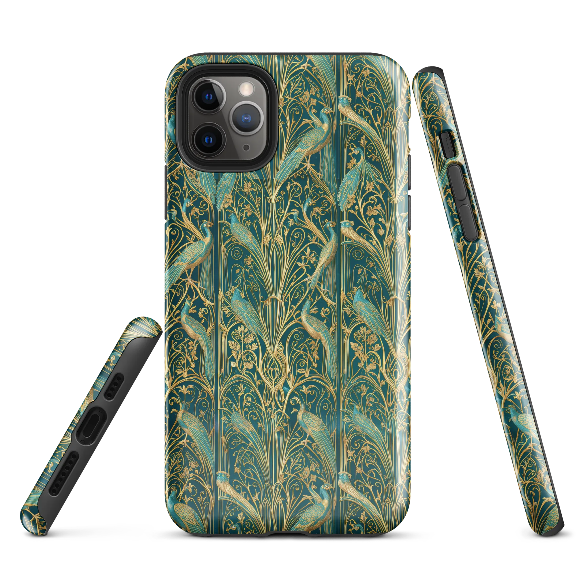 Peacock Nouveau on Tough Case for iPhone® — Front