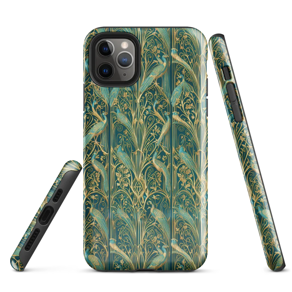 Peacock Nouveau on Tough Case for iPhone® — Front