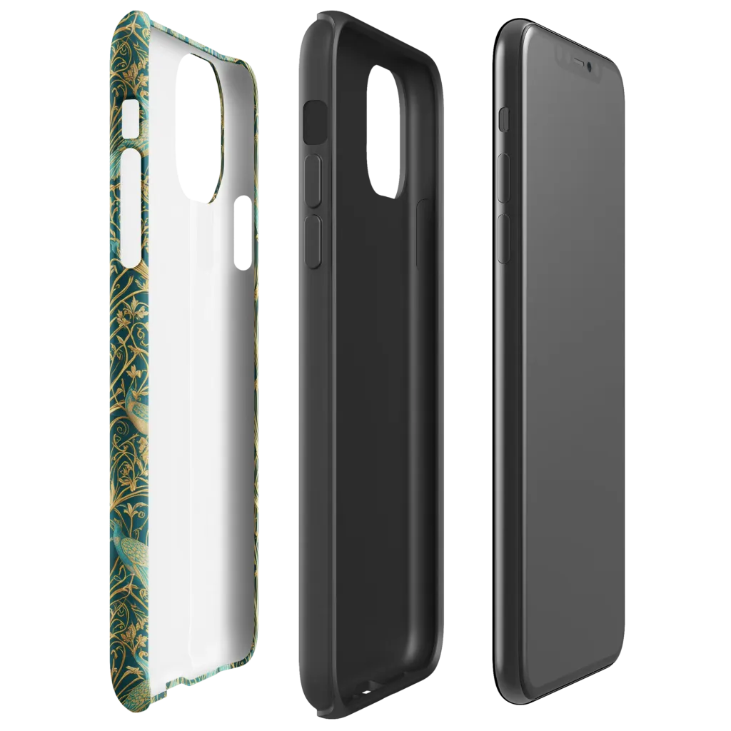 Peacock Nouveau on Tough Case for iPhone® — Right