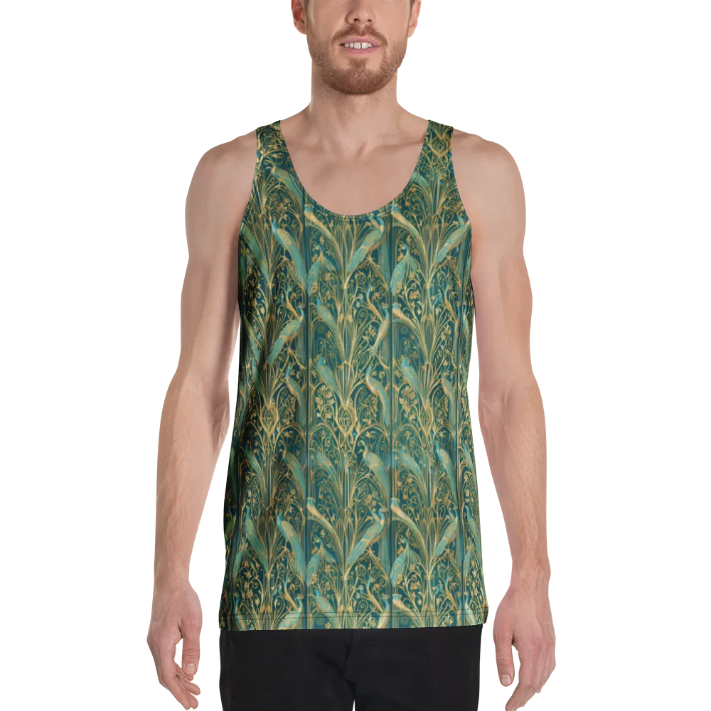 Peacock Nouveau on Men's Tank Top — Front