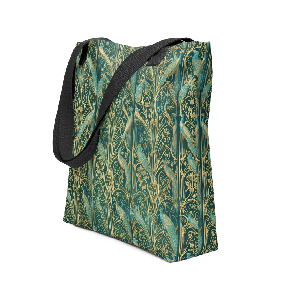 Peacock Nouveau on Tote Bag — Front