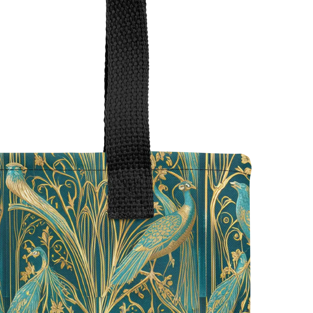 Peacock Nouveau on Tote Bag — Product details