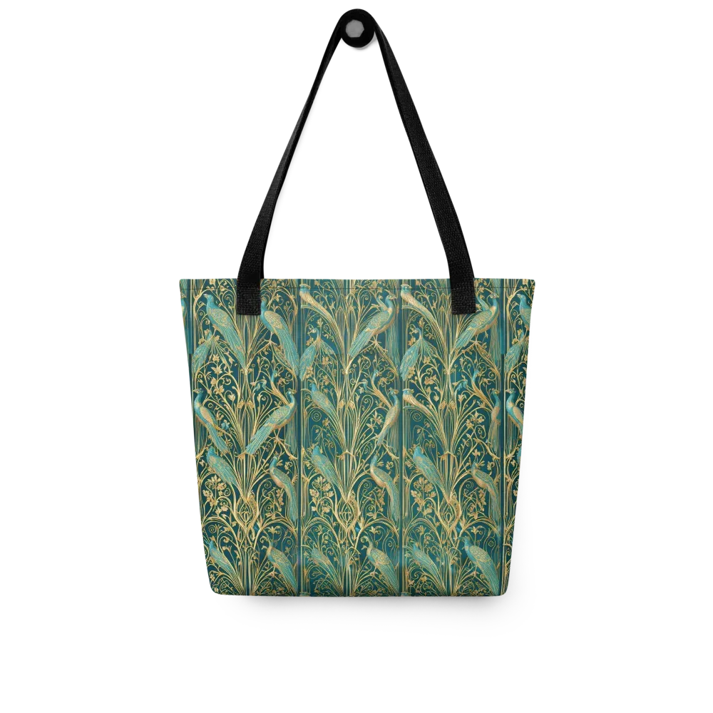 Peacock Nouveau on Tote Bag — Front