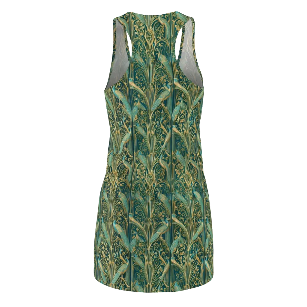 Peacock Nouveau on Racerback Dress — Back