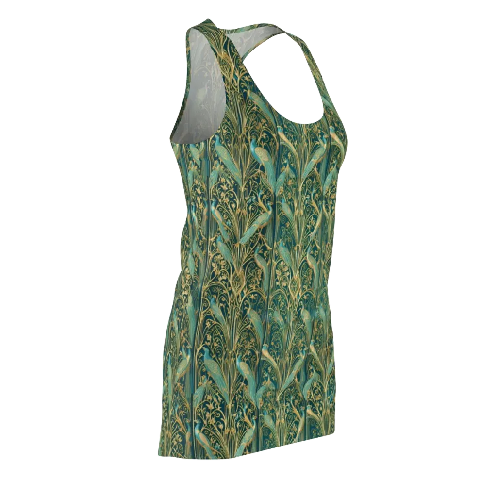 Peacock Nouveau on Racerback Dress — Front Side