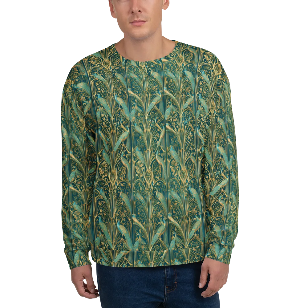 Peacock Nouveau on Sweatshirt — Front
