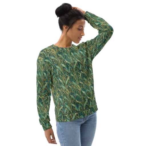 Peacock Nouveau on a Sweatshirt