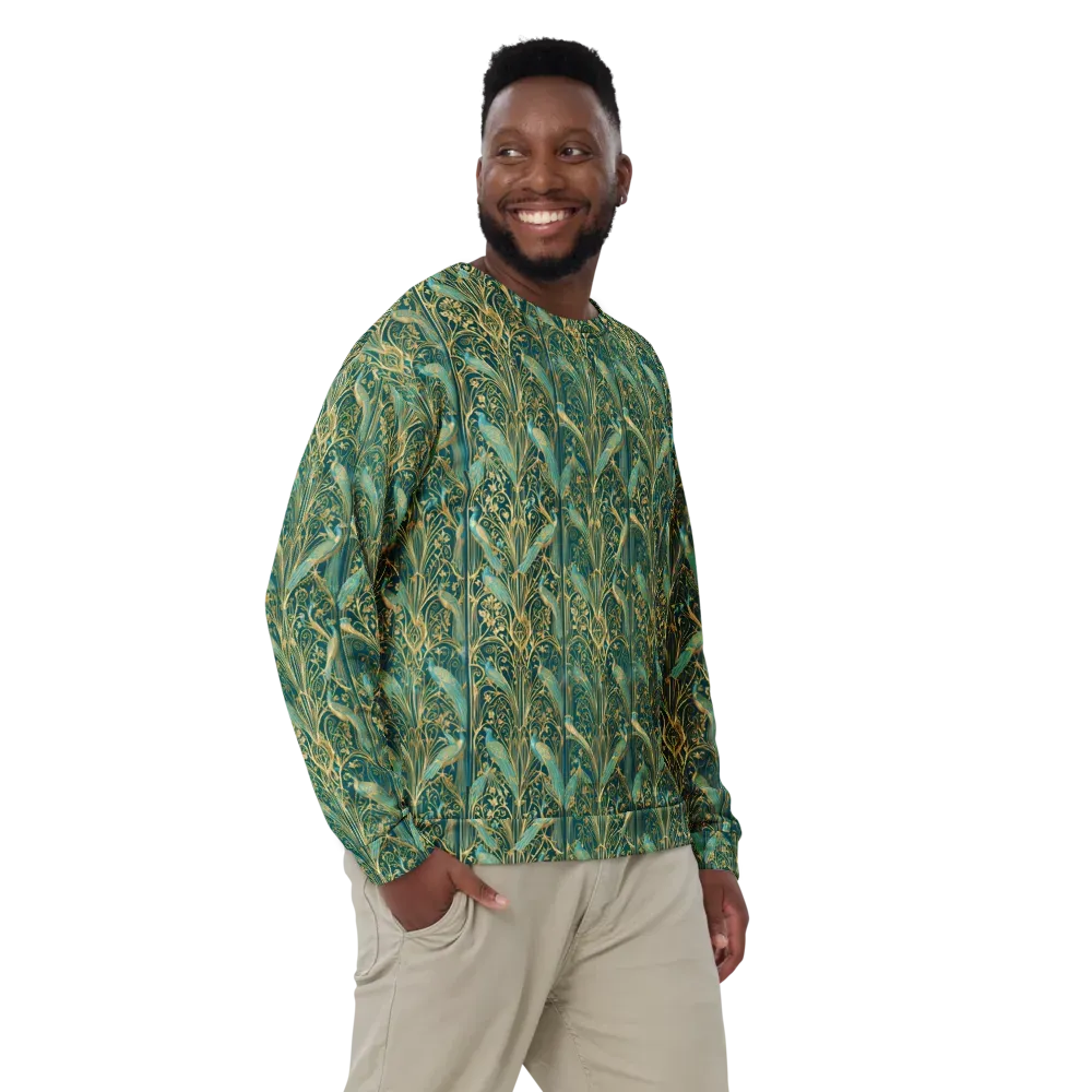 Peacock Nouveau on Sweatshirt — Front