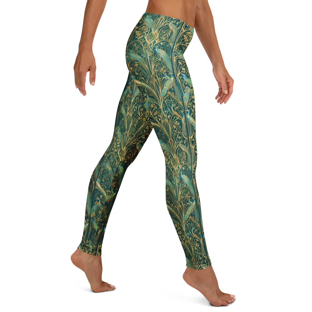 Peacock Nouveau on Leggings — Right