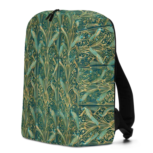 Peacock Nouveau on a Minimalist Backpack