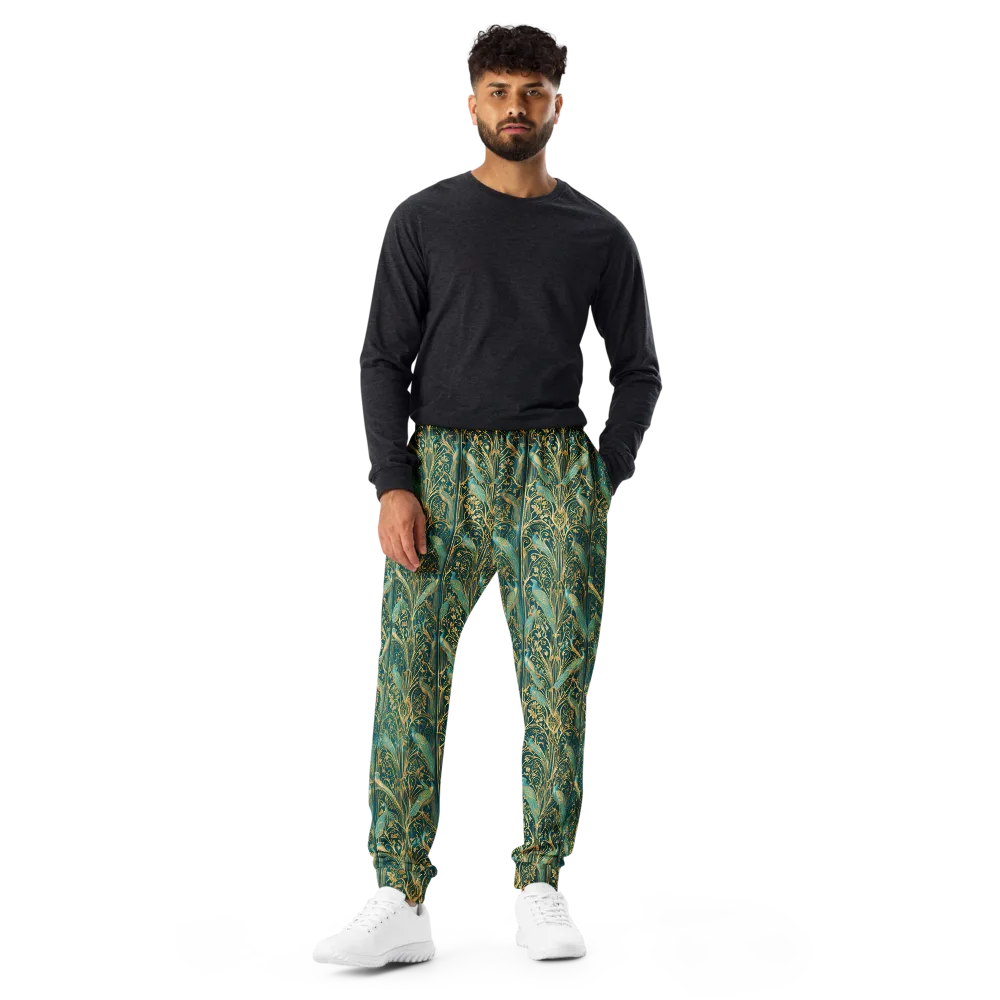Peacock Nouveau on Men's Joggers — Front