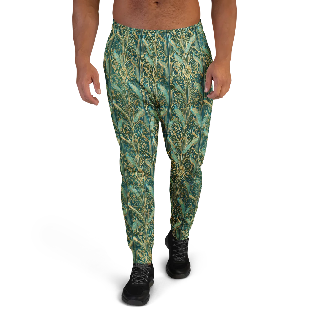Peacock Nouveau on Men's Joggers — Front