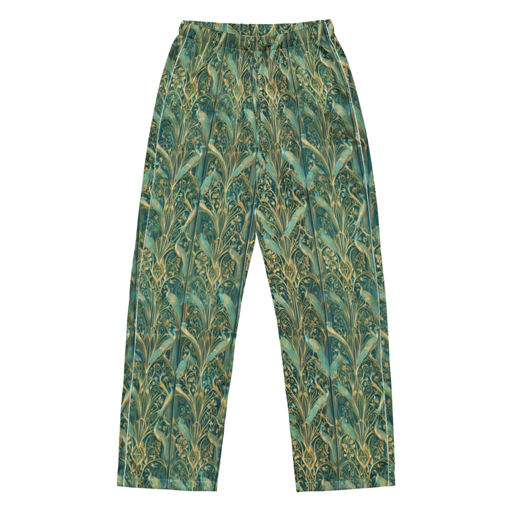 Peacock Nouveau on Women's Pajama Pants — Front