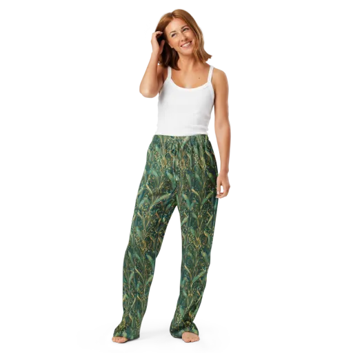 Peacock Nouveau on a Women's Pajama Pants