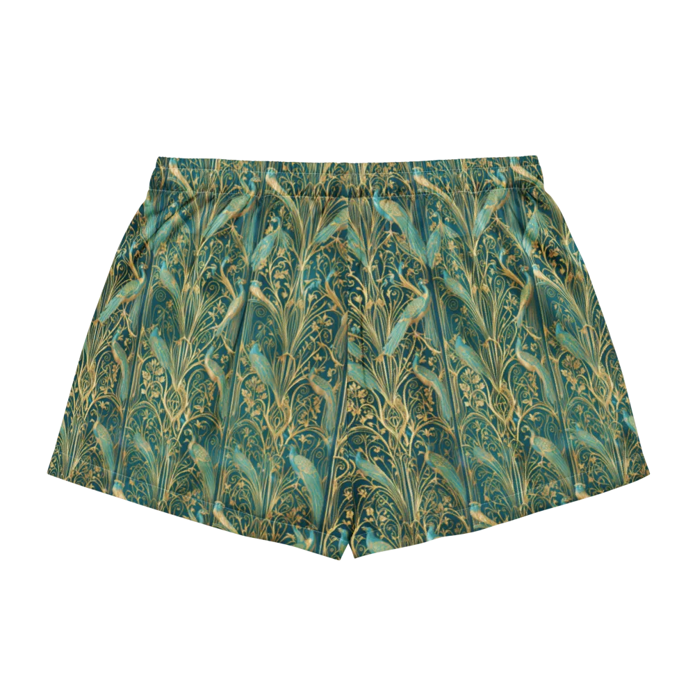 Peacock Nouveau on Women's Pajama Shorts — Back