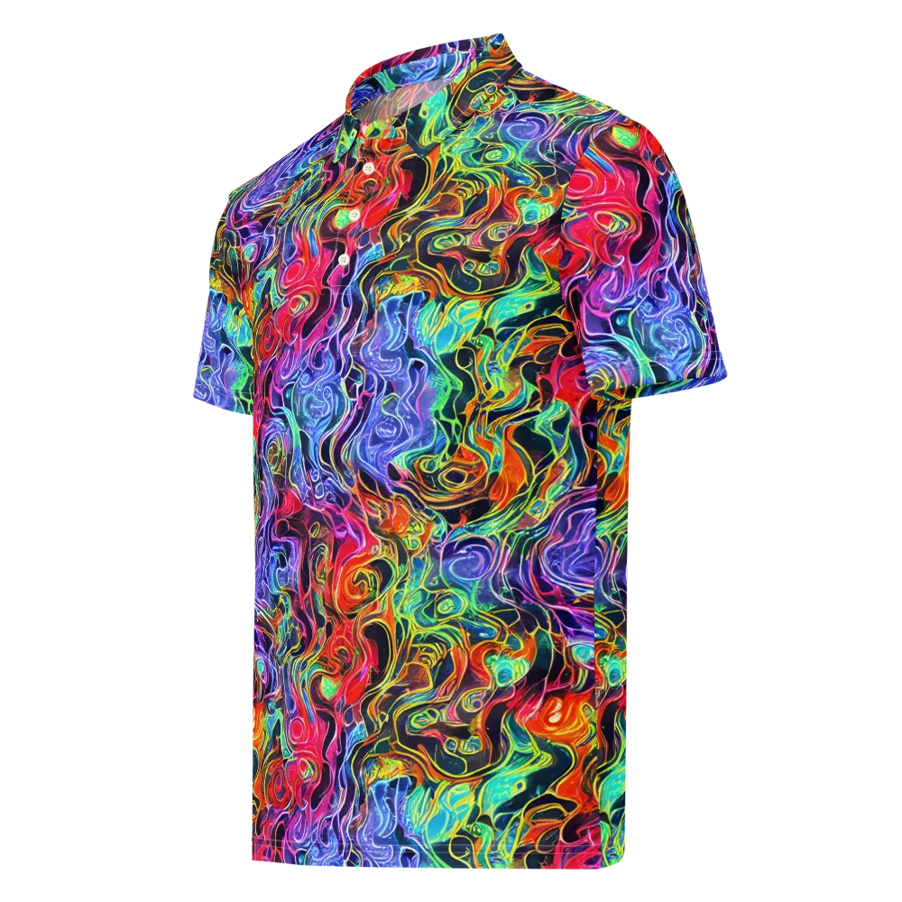 Riotous Aurora on Men's Slim Fit Polo Shirt — Left Front