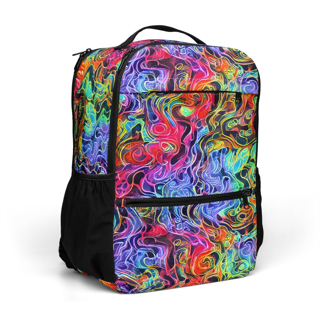 Riotous Aurora on Utility Backpack — Right Front