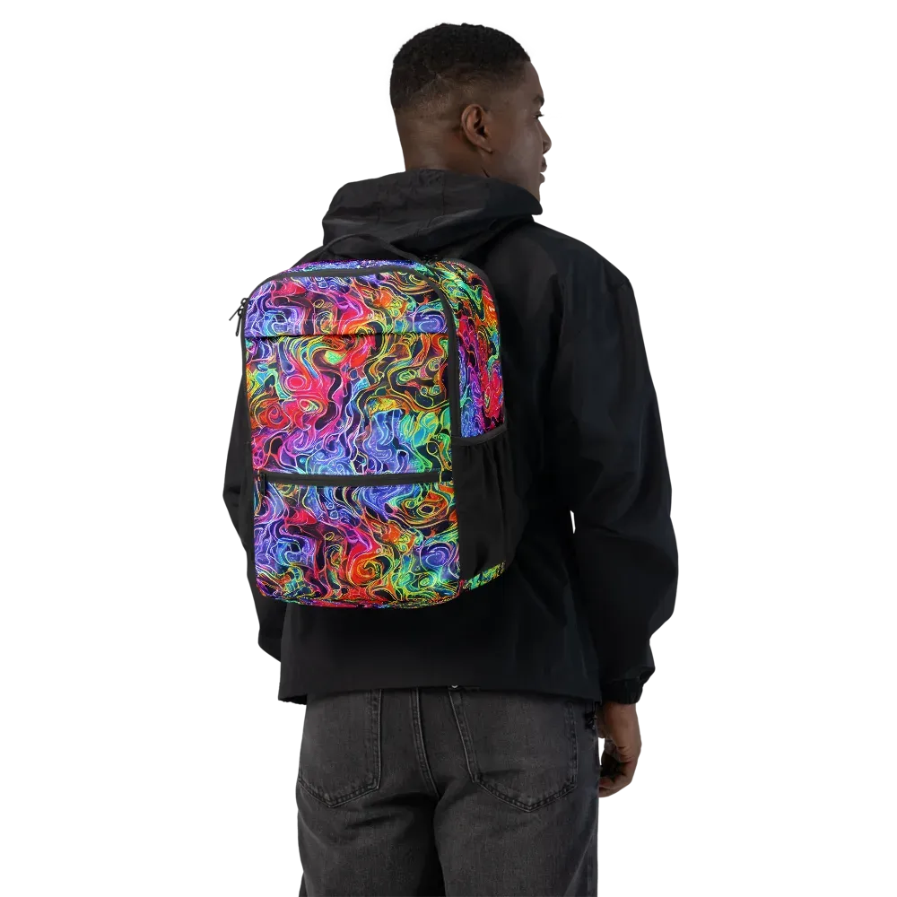 Riotous Aurora on Utility Backpack — Back
