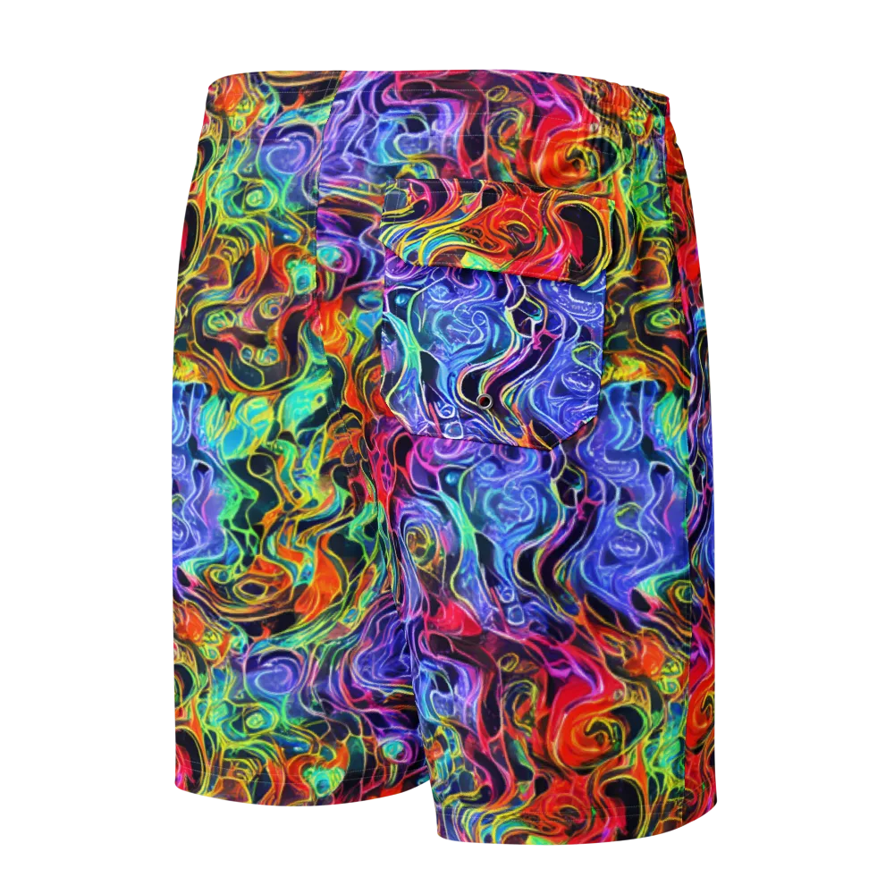 Riotous Aurora on Men's Board Shorts — Back
