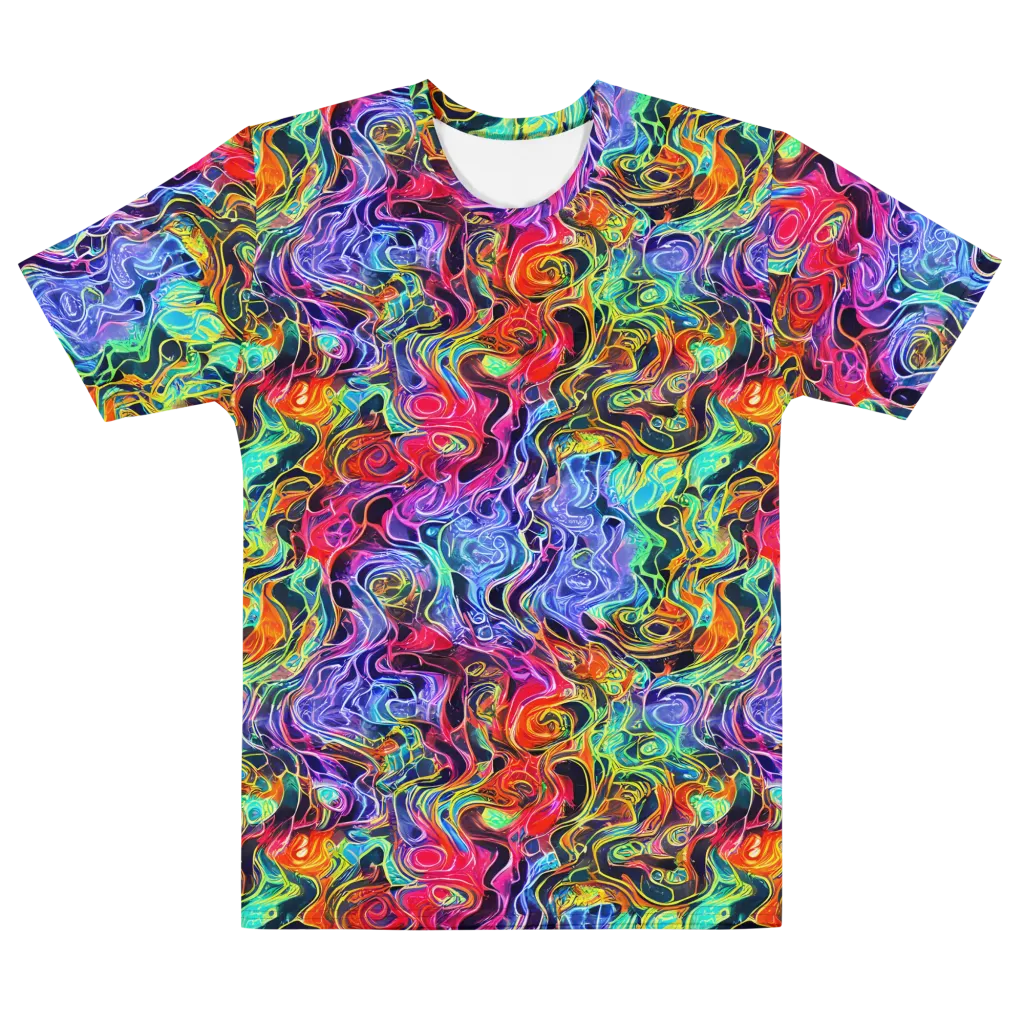 Riotous Aurora on Men's Cotton Crew Neck T-Shirt — Front