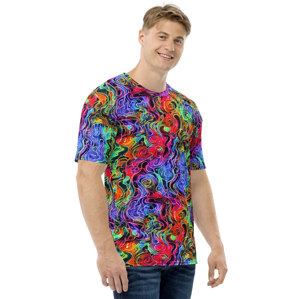 Riotous Aurora on Men's Crew Neck T-Shirt — Right