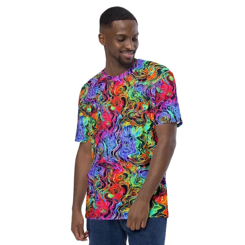 Riotous Aurora on Men's Crew Neck T-Shirt — Left