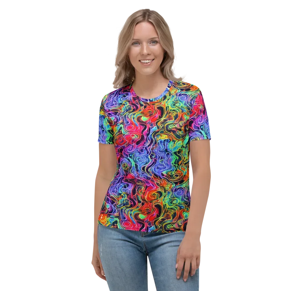 Riotous Aurora on Women's Crew Neck T-Shirt — Front