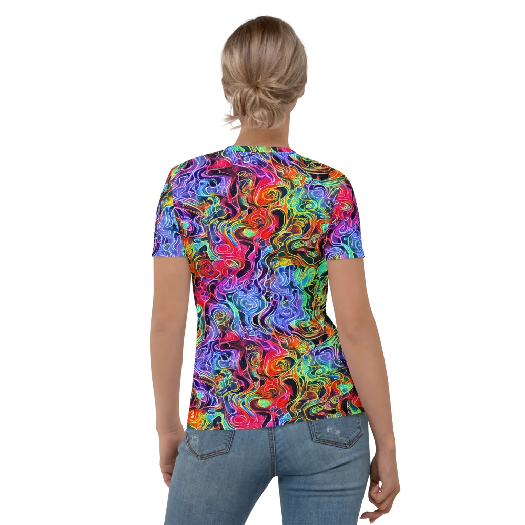 Riotous Aurora on Women's Crew Neck T-Shirt — Back