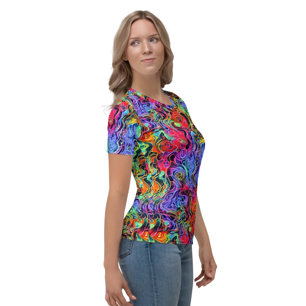 Riotous Aurora on Women's Crew Neck T-Shirt — Right