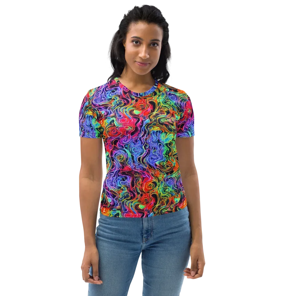 Riotous Aurora on Women's Crew Neck T-Shirt — Front