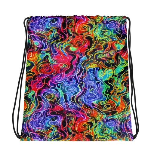 Riotous Aurora on a Drawstring Bag