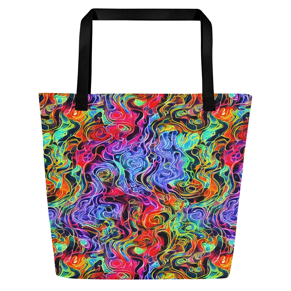 Riotous Aurora on Large Tote Bag W/ Pocket — Front