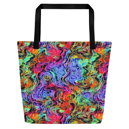Riotous Aurora on a Large Tote Bag W/ Pocket