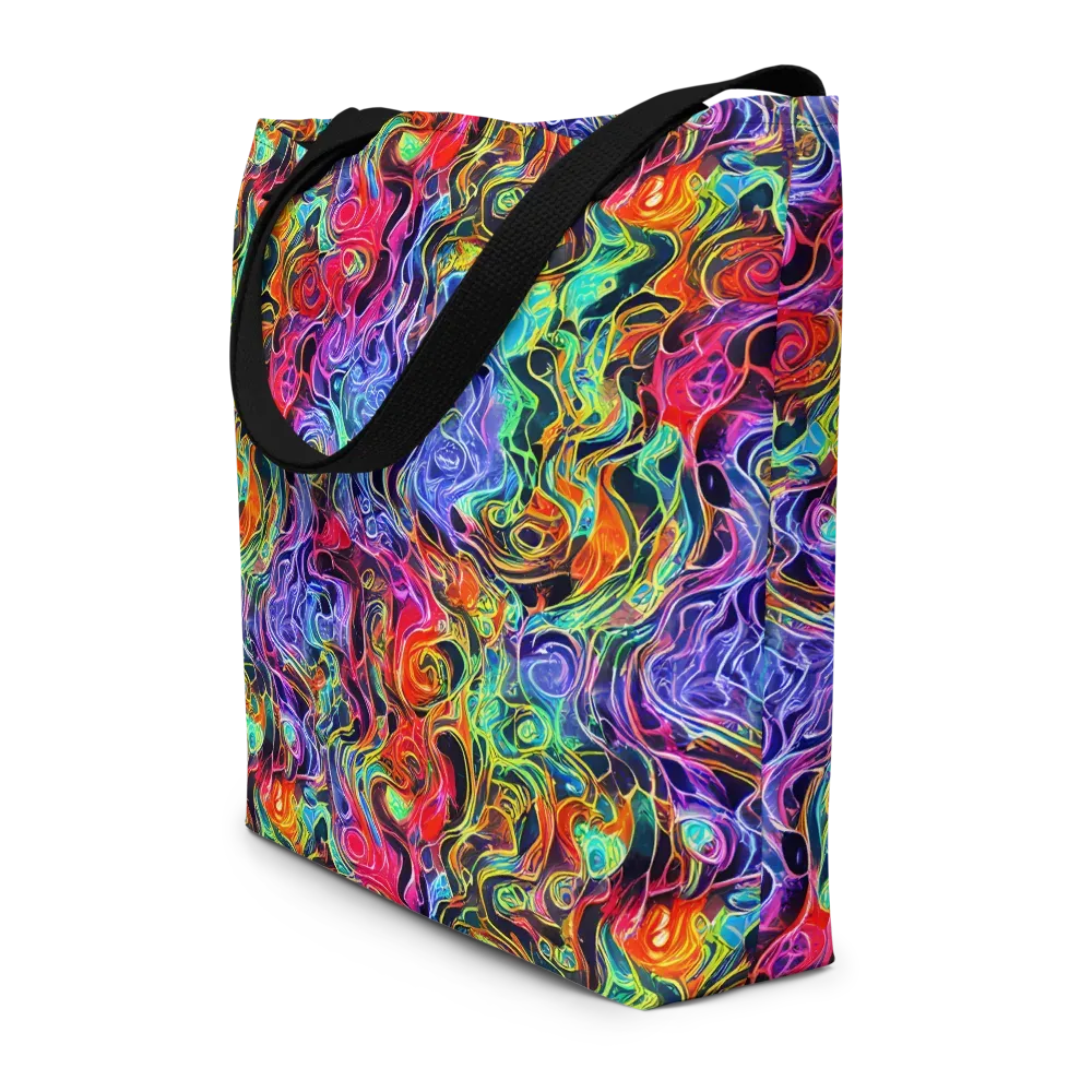 Riotous Aurora on Large Tote Bag W/ Pocket — Front