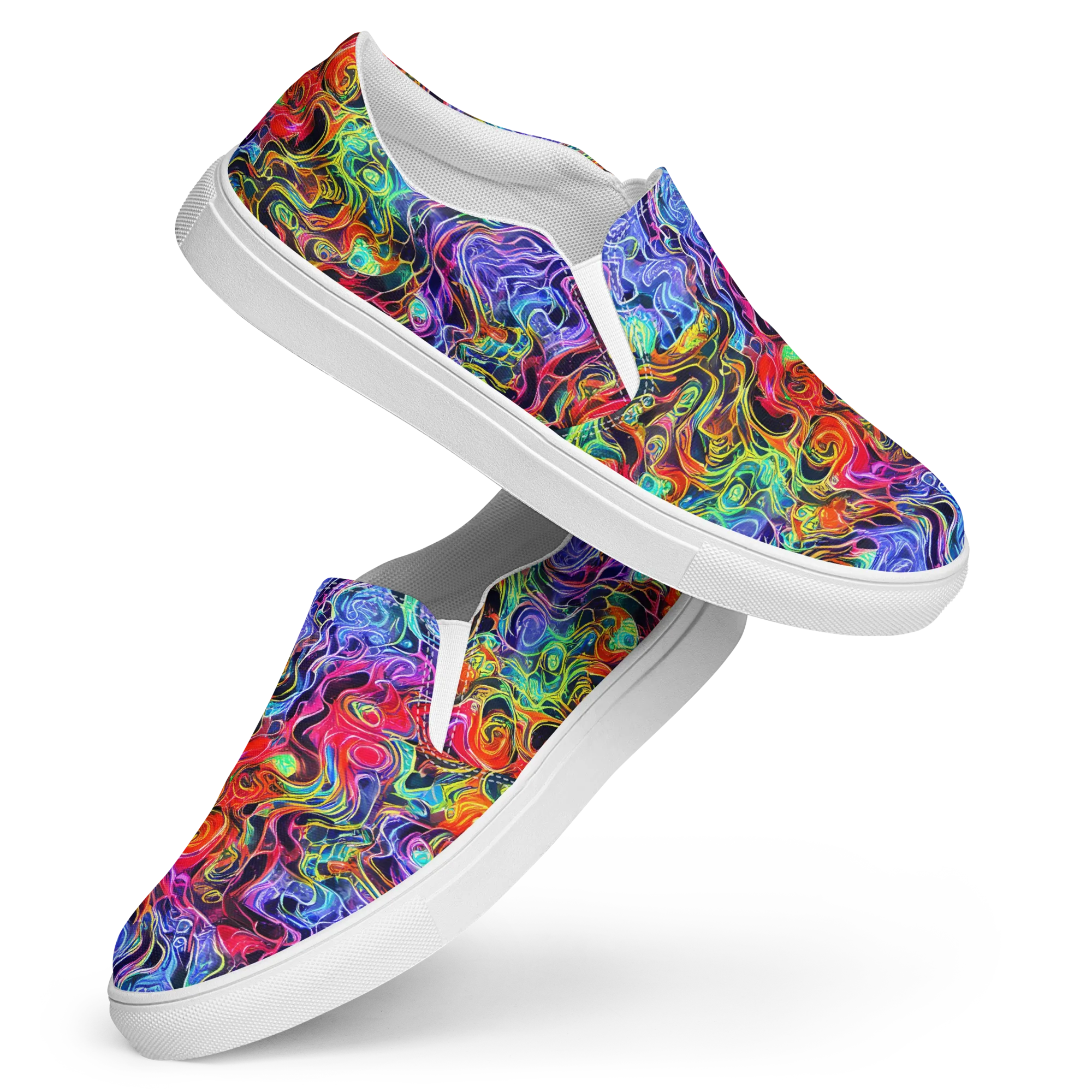 Riotous Aurora on Women's Slip-On Canvas Shoes — Front