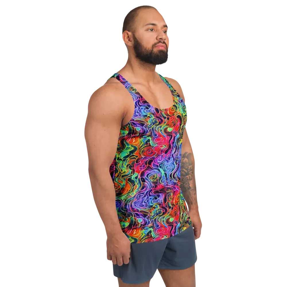 Riotous Aurora on Men's Tank Top — Right Front